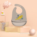 Bib silikon bayi kalis air lembut dengan bib corak